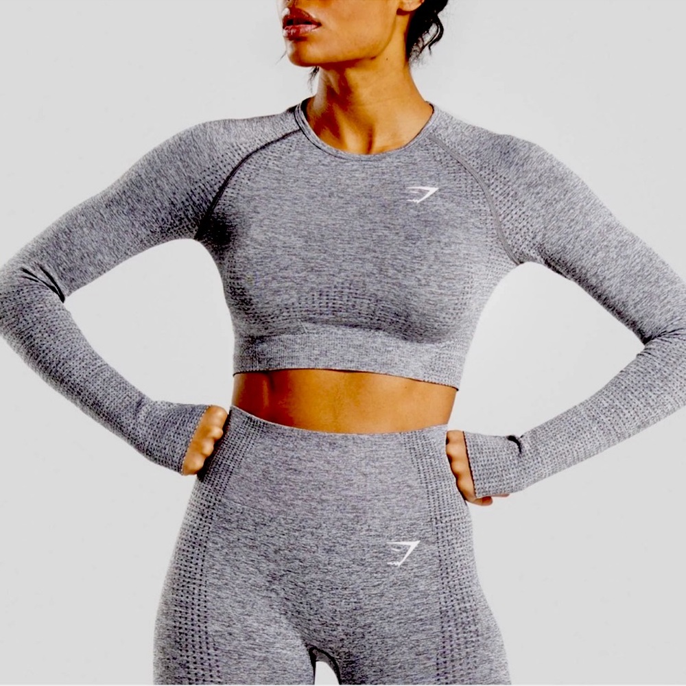 Gymshark Vital Seamless Long Sleeve Crop Top size large